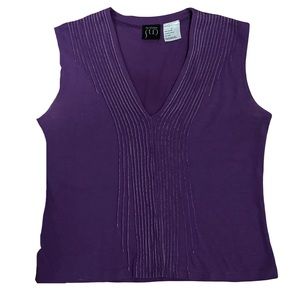 Early Y2K Ultimate Sin clothing brand,  sleeveless Purple Shirt